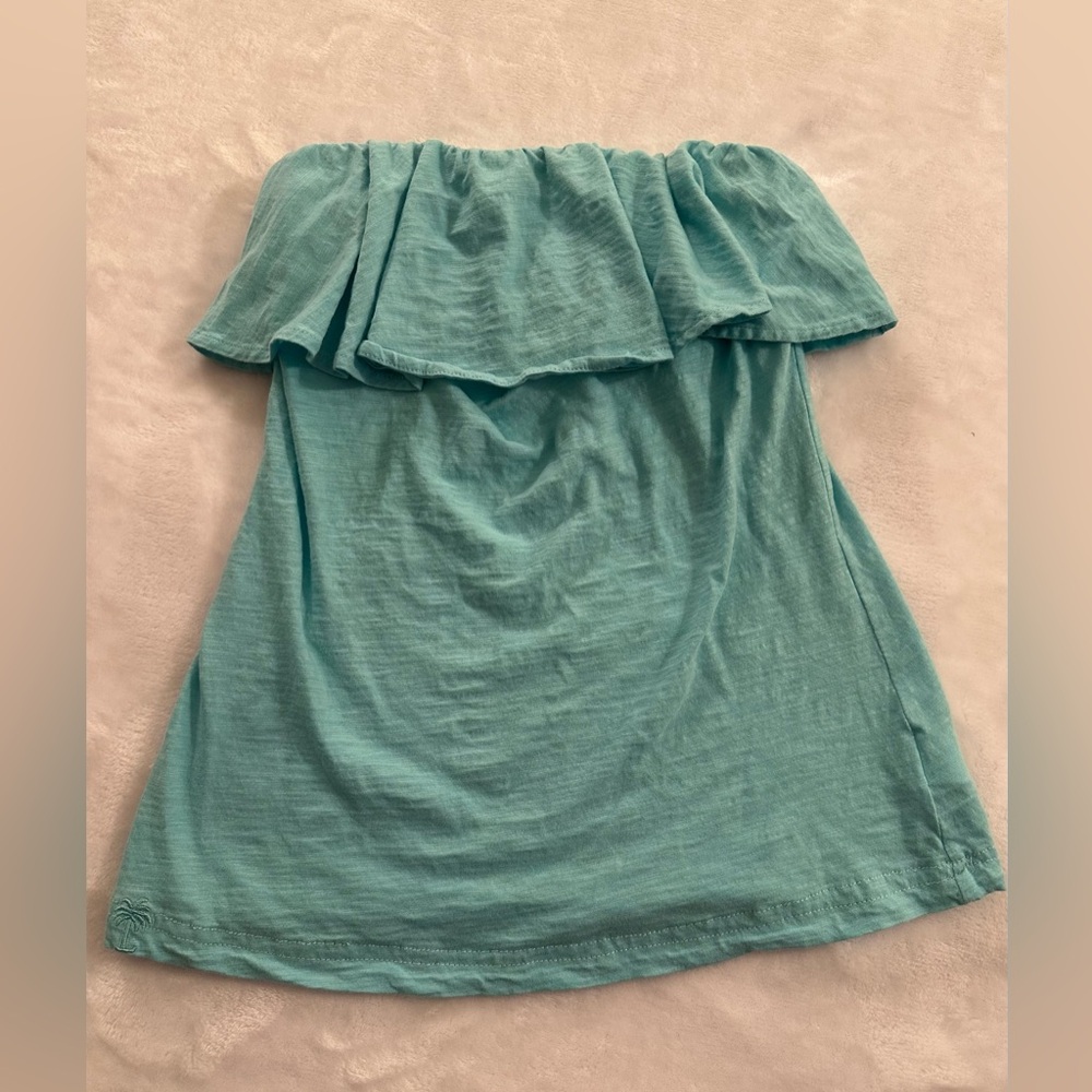 Lilly Pulitzer XS strapless ruffle bust knit top. Super soft, great condition